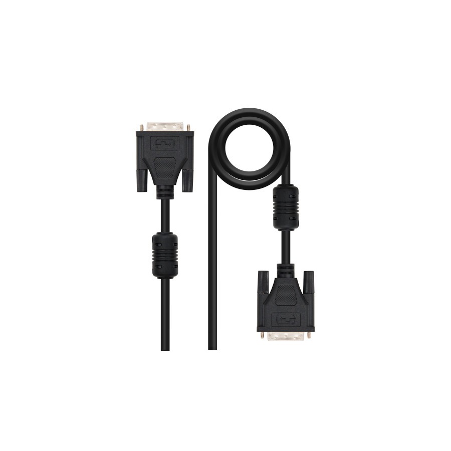 39807-Nanocable 5m DVI/DVI cable DVI Negro