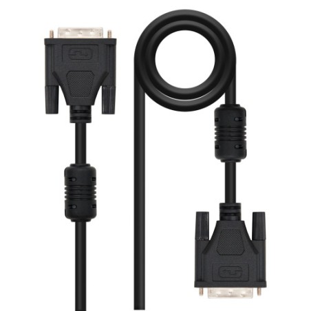 39807-Nanocable 5m DVI/DVI cable DVI Negro