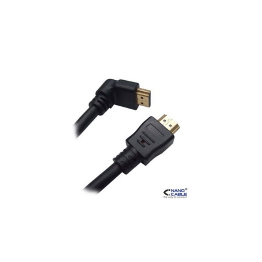 39821-Nanocable CABLE HDMI ACODADO V1.4 (ALTA VELOCIDAD / HEC), A/M-A/M, 1.8 M