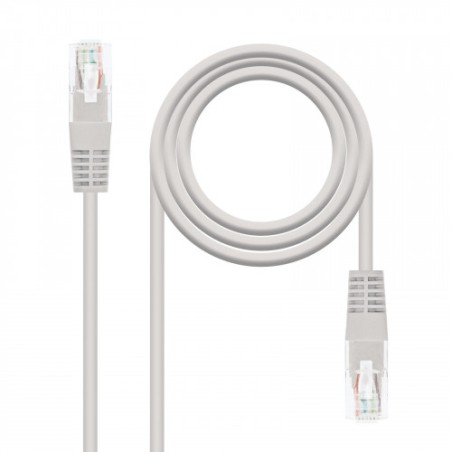 39848-Nanocable CABLE RED LATIGUILLO RJ45 CAT.5E UTP AWG24, 25 CM