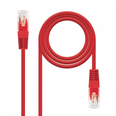 39854-Nanocable 10.20.0102-R cable de red Rojo 2 m Cat5e U/UTP (UTP)