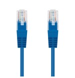 39861-Nanocable CABLE RED LATIGUILLO RJ45 CAT.5E UTP AWG24, AZUL, 1.0 M