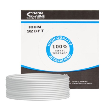 39894-Nanocable CABLE RED RJ45 CAT.5E UTP FLEXIBLE AWG24, 100 M