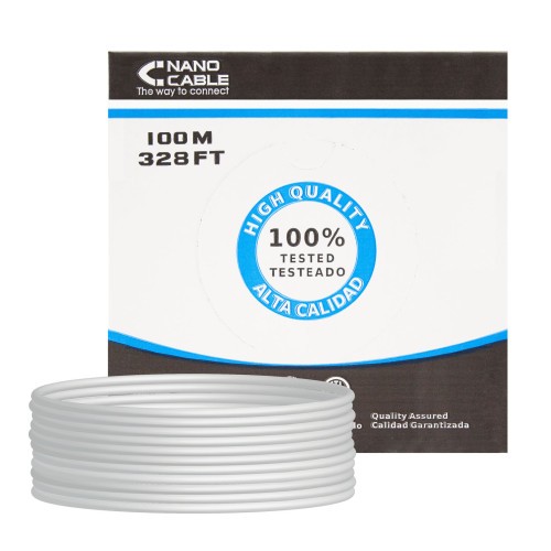 39941-Nanocable CABLE RED RJ45 CAT.5E FTP RIGIDO AWG24, 100 M