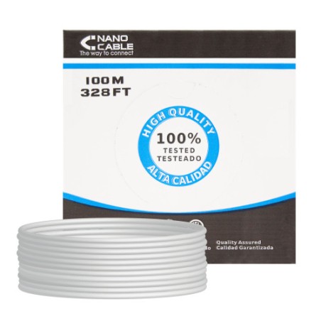 39941-Nanocable CABLE RED RJ45 CAT.5E FTP RIGIDO AWG24, 100 M
