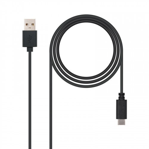 40031-NANOCABLE CABLE USB 2.0. TIPO USB-C/M - A/M. NEGRO 1M