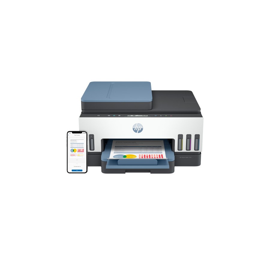 40140-HP Smart Tank 7306 Inalambrico All-in-One Color Impresora, Impresion a doble cara Copiadora y escaner