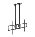 40205-TOOQ SOPORTE TECHO DOBLE MASTIL PANTALLAS 60-120" NEGRO