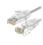 40255-WP CAT 6A U-UTP SLIM PATCH CABLE LENGTH 3 M, AWG 28/7, CU, LS0H, 50U GOLD-PLATED PINS, COLOR WHITE
