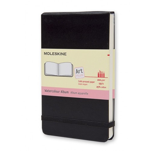 4045-ALBUM DE ACUARELA NEGRO P (9X14CM) MOLESKINE ARTMM803