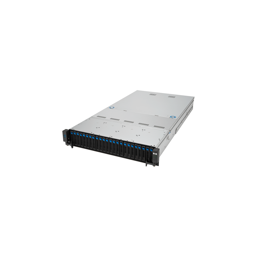 40485-ASUS RS521A-E12-RS24U Socket SP5 Bastidor (2U) Negro, Plata