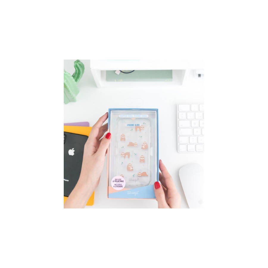 4059-CARCASA PARA IPHONE X/XS SLOW COLLECTION-CASE SLOTH MR. WONDERFUL WOA09852EM