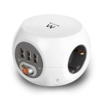 4074-Ewent EW3939 base multiple 1,5 m 3 salidas AC Interior Blanco
