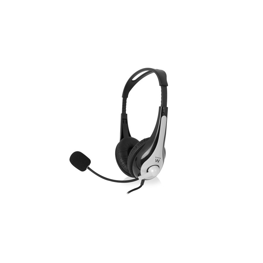 4076-Ewent EW3562 auricular y casco Auriculares Diadema Negro, Plata