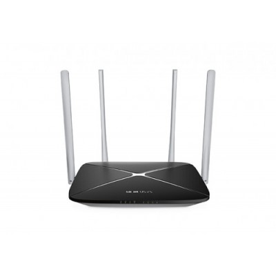 Mercusys AC12 router inalambrico Ethernet rapido Doble banda 24 GHz 5 GHz Negro