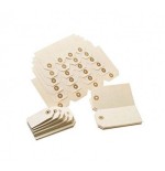 4168-CAJA 1000 ETIQUETAS SUELTAS CON ARANDELA 70X120 MM. SIN CUERDA PARDO 132122