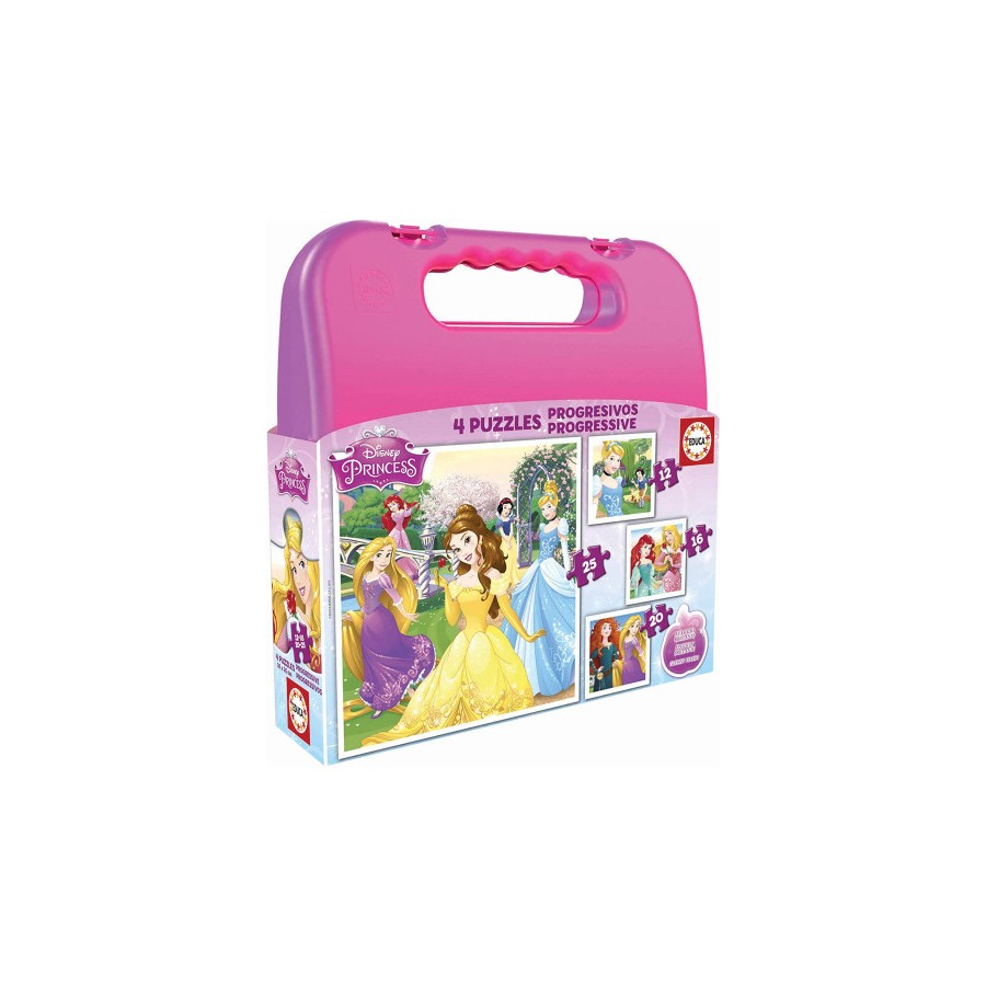4198-MALETA PUZZLES PROGRESIVOS PRINCESAS DISNEY 12-16-20-25 DE 3-6 ANOS EDUCA BORRAS 16508 4198-MALETA PUZZLES PROGRESIVOS PRINCESAS DISNEY 12-16-20-25 DE 3-6 ANOS EDUCA BORRAS 16508