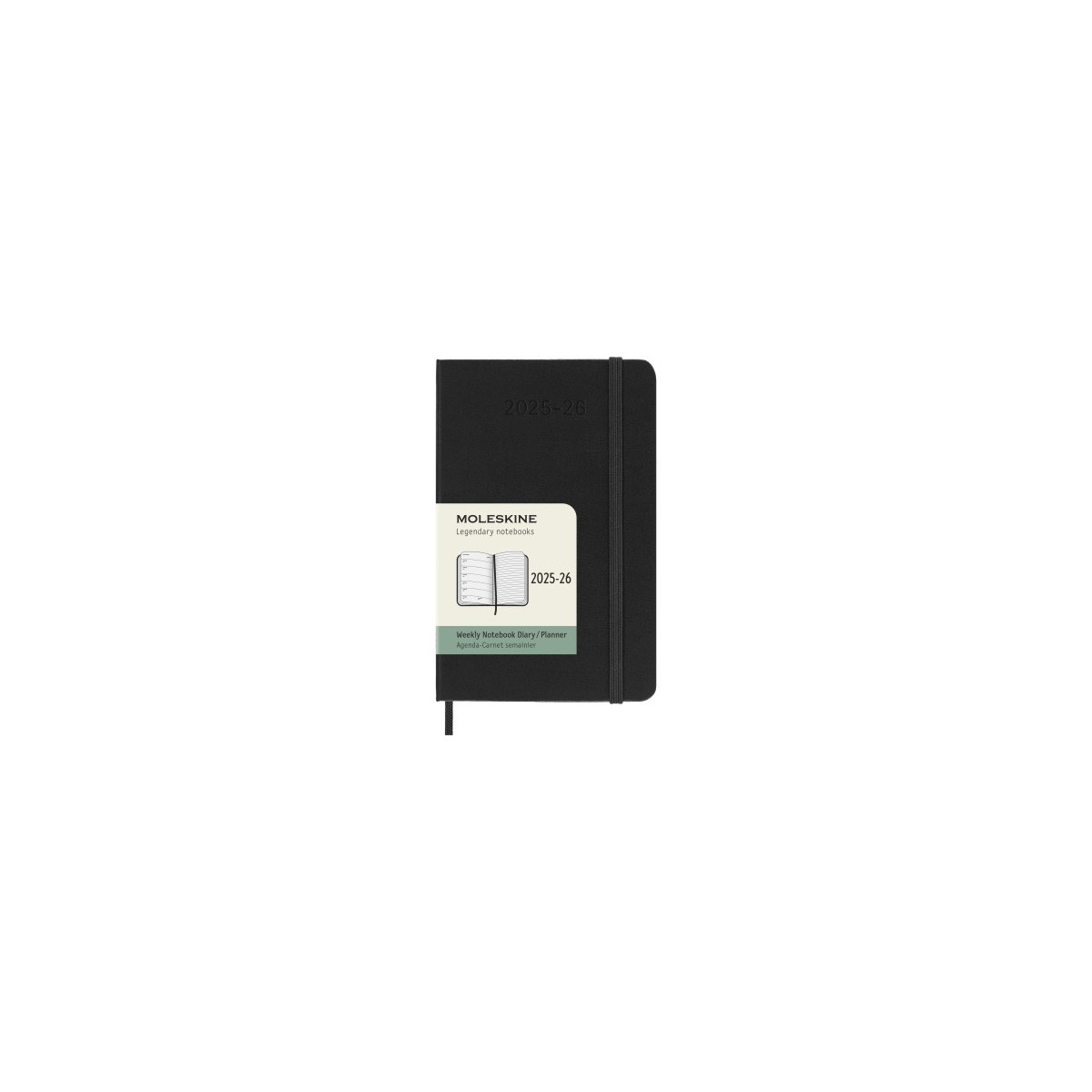 AGENDA 18M 2025 2026 SEMANAL P 9 X 14 CM NEGRA TAPA DURA MOLESKINE DHB18WN2Y26