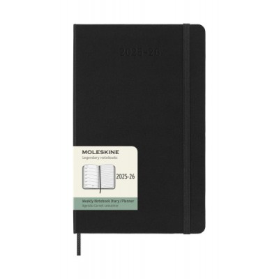 AGENDA 18M 2025 2026 SEMANAL L 13 X 21 CM NEGRA TAPA DURA MOLESKINE DHB18WN3Y26