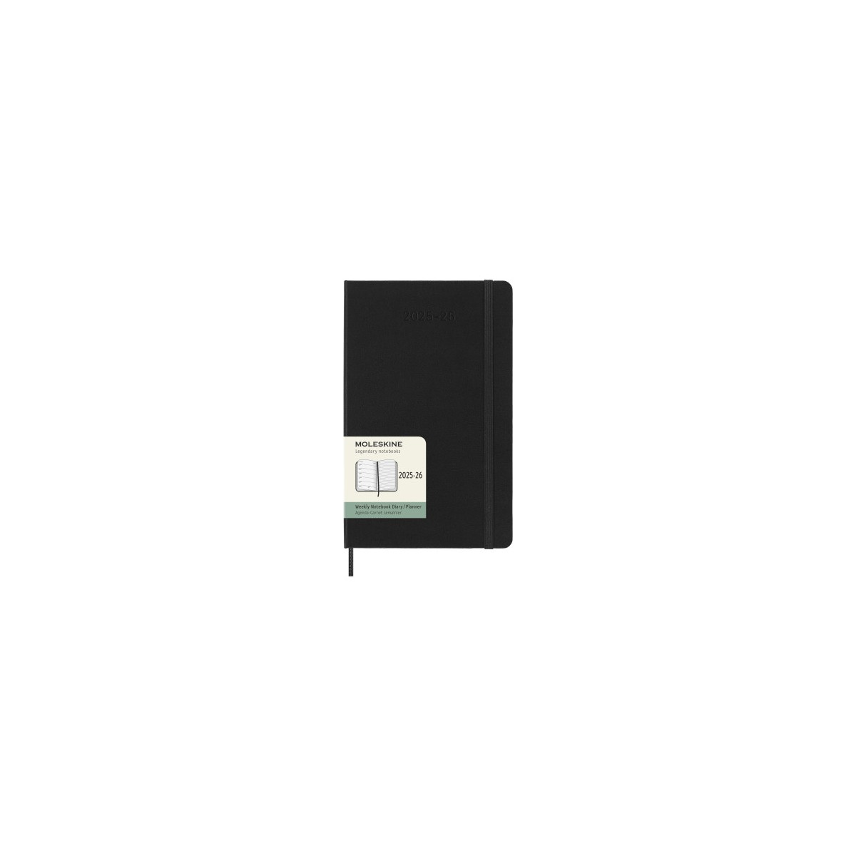 AGENDA 18M 2025 2026 SEMANAL L 13 X 21 CM NEGRA TAPA DURA MOLESKINE DHB18WN3Y26