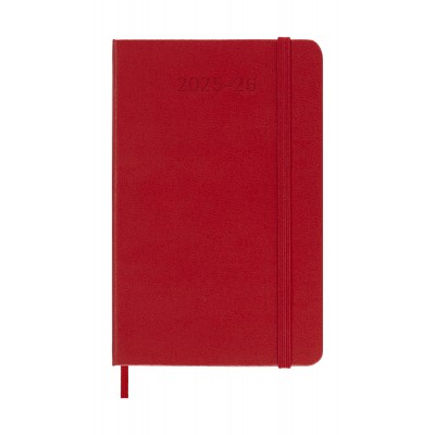 AGENDA 18M 2025 2026 SEMANAL P 9 X 14 CM ROJO TAPA DURA MOLESKINE DHF218WN2Y26