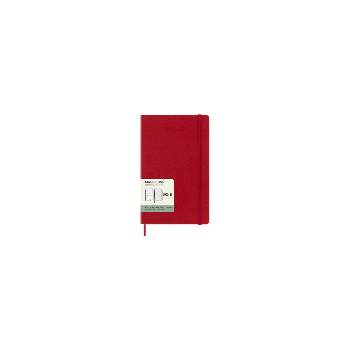 AGENDA 18M 2025 2026 SEMANAL L 13 X 21 CM ROJO TAPA DURA MOLESKINE DHF218WN3Y26
