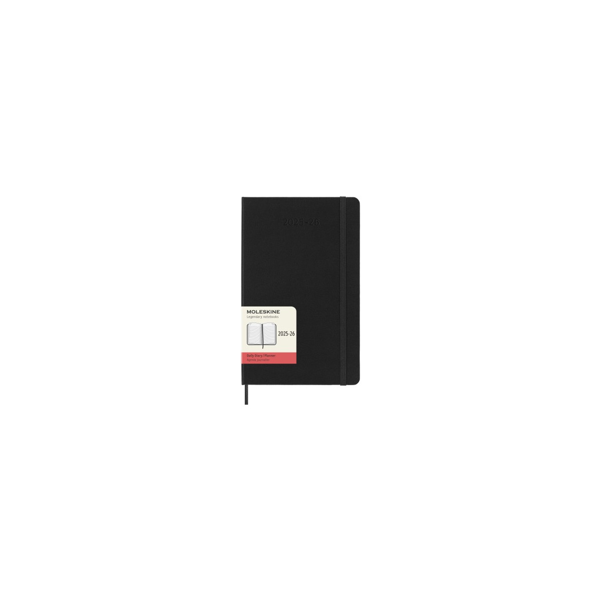 AGENDA 18M 2025 2026 DIARIA L 13 X 21 CM NEGRA TAPA DURA MOLESKINE DHB18DC3Y26