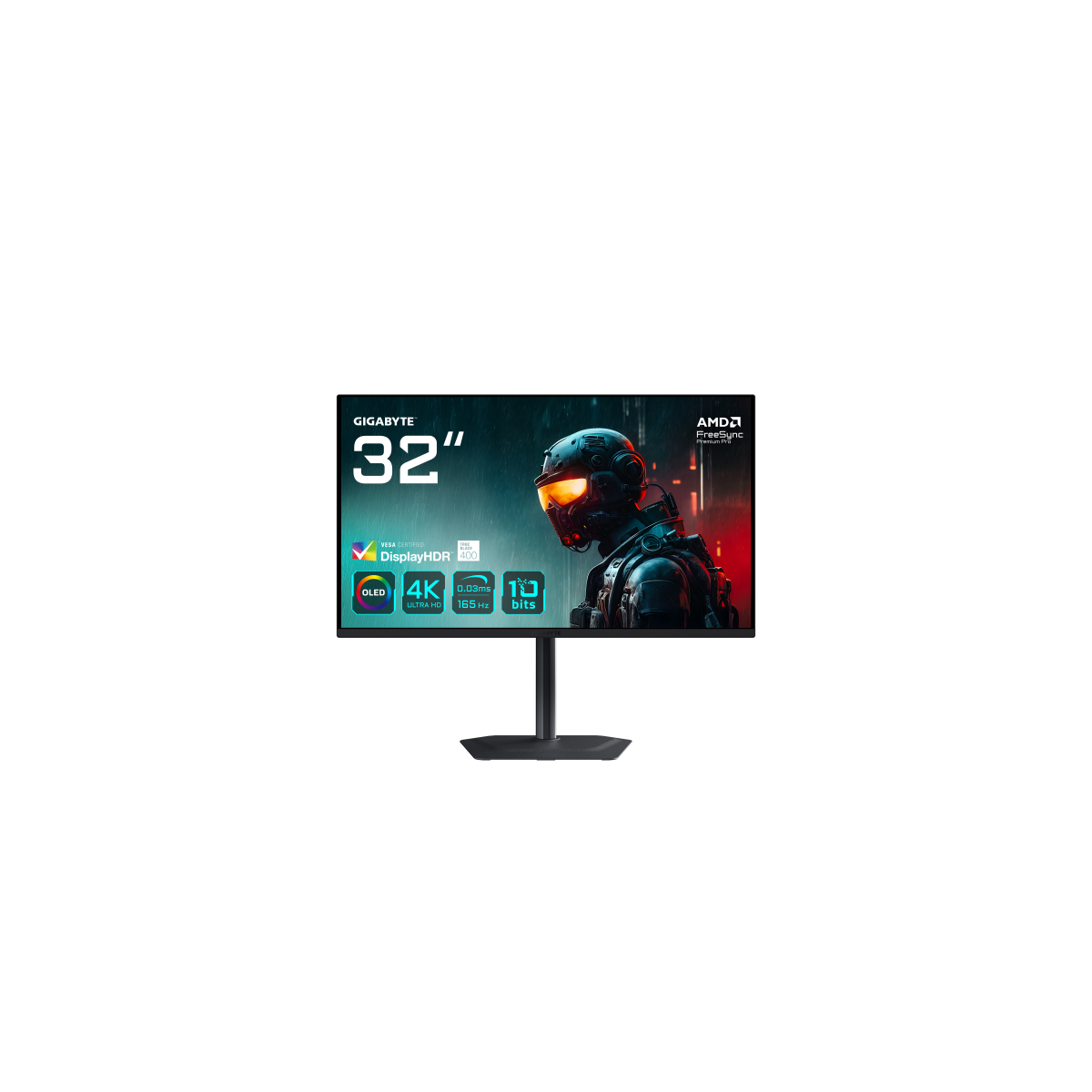 GIGABYTE MO32U 315 Monitor Gaming OLED 4K UHD 3840 x 2160 165Hz 003ms 250 cd m Display HDR True Black 400 HDMI 21 DisplayPort 1