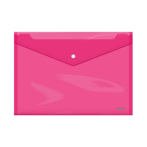 4268-SOBRES POLIPROPILENO BROCHE ROSA FOLIO APAISADO 335X235 DOHE 91477
