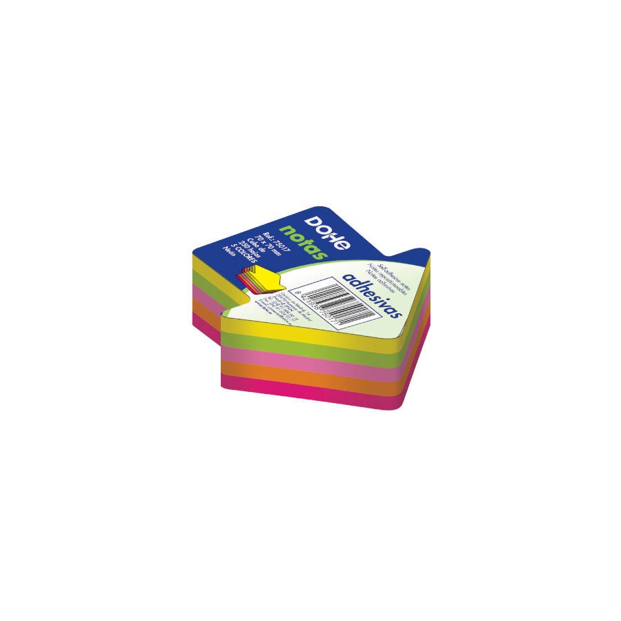4283-CUBO FLECHA 250 NOTAS 5 COLORES SURTIDOS NEON 70X70 DOHE 75017 4283-CUBO FLECHA 250 NOTAS 5 COLORES SURTIDOS NEON 70X70 DOHE 75017