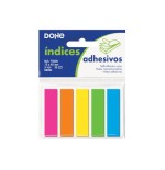 4284-BLISTER 5 BLOCS DE 25 INDICES EN 5 COLORES SURTIDOS NEON 12X45 DOHE 75020