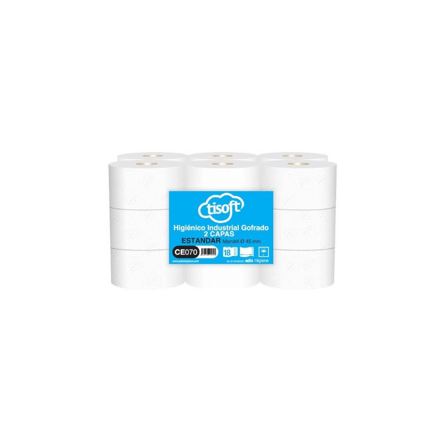 4288-PAQUETE 18 ROLLOS PAPEL HIGIENICO 2C ST M45 TISOFT CE070 4288-PAQUETE 18 ROLLOS PAPEL HIGIENICO 2C ST M45 TISOFT CE070