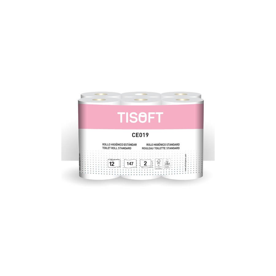 4289-PAQUETE 12 ROLLOS PAPEL HIGIENICO 2C ST TISOFT CE019 4289-PAQUETE 12 ROLLOS PAPEL HIGIENICO 2C ST TISOFT CE019