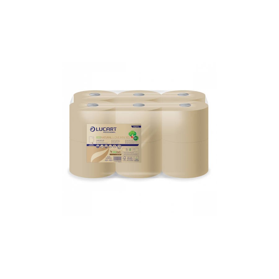4300-PAQUETE 12 ROLLOS HIGIENICO INDUSTRIAL ECONATURAL L-ONE MINI LUCART CE658 4300-PAQUETE 12 ROLLOS HIGIENICO INDUSTRIAL ECONATURAL L-ONE MINI LUCART CE658