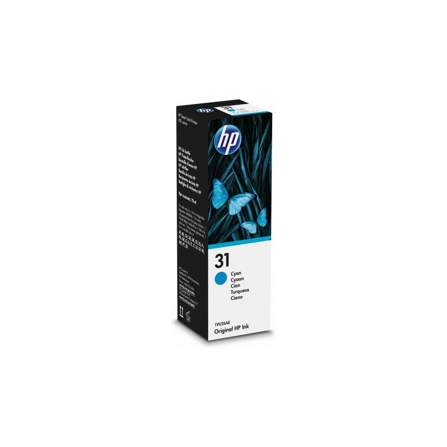 4380-HP 31 BOTELLA DE TINTA CIAN HP31 (1VU26AE)
