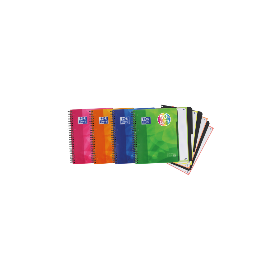 4460-Oxford 400027277 cuaderno y block A4+ 120 hojas Colores surtidos 4460-Oxford 400027277 cuaderno y block A4+ 120 hojas Colores surtidos