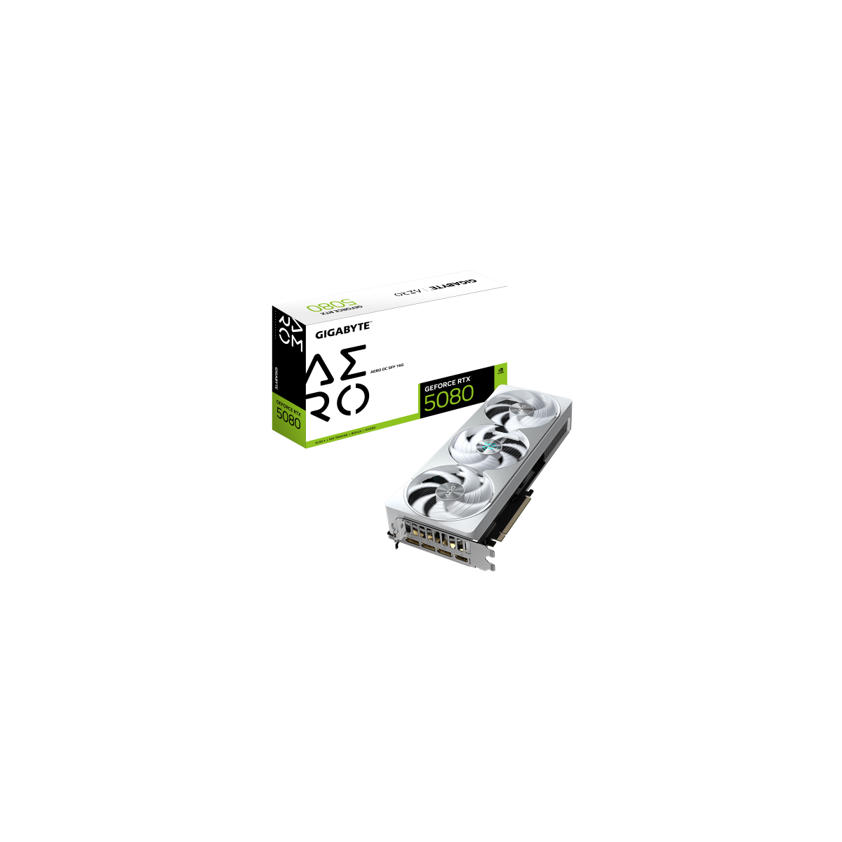 GIGABYTE GeForce RTX 5080 AERO OC SFF 16G Tarjeta Grafica 16GB GDDR7 256 bits PCI E 50 2730MHz Core Clock 3 x DisplayPort 1 x H