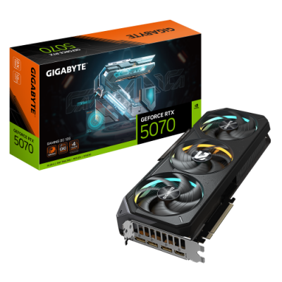 GIGABYTE GeForce RTX 5070 GAMING OC 12G Tarjeta Grafica 12GB GDDR7 192 bits PCI E 50 XXXX MHz Core Clock 3 x DP 21a 1 x HDMI 21