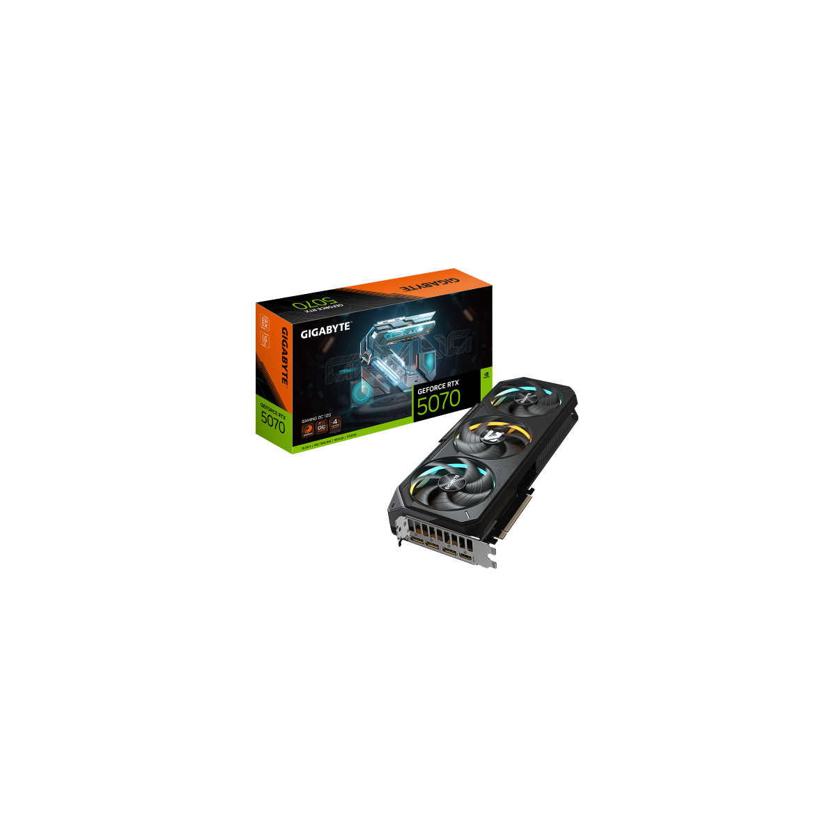 GIGABYTE GeForce RTX 5070 GAMING OC 12G Tarjeta Grafica 12GB GDDR7 192 bits PCI E 50 XXXX MHz Core Clock 3 x DP 21a 1 x HDMI 21