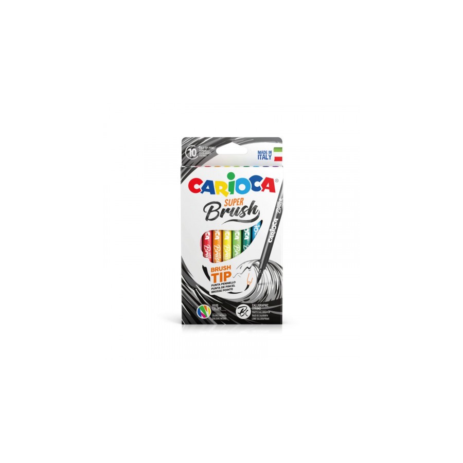 4824-CAJA 10 ROTULADORES SUPER BRUSH CARIOCA 42937 4824-CAJA 10 ROTULADORES SUPER BRUSH CARIOCA 42937