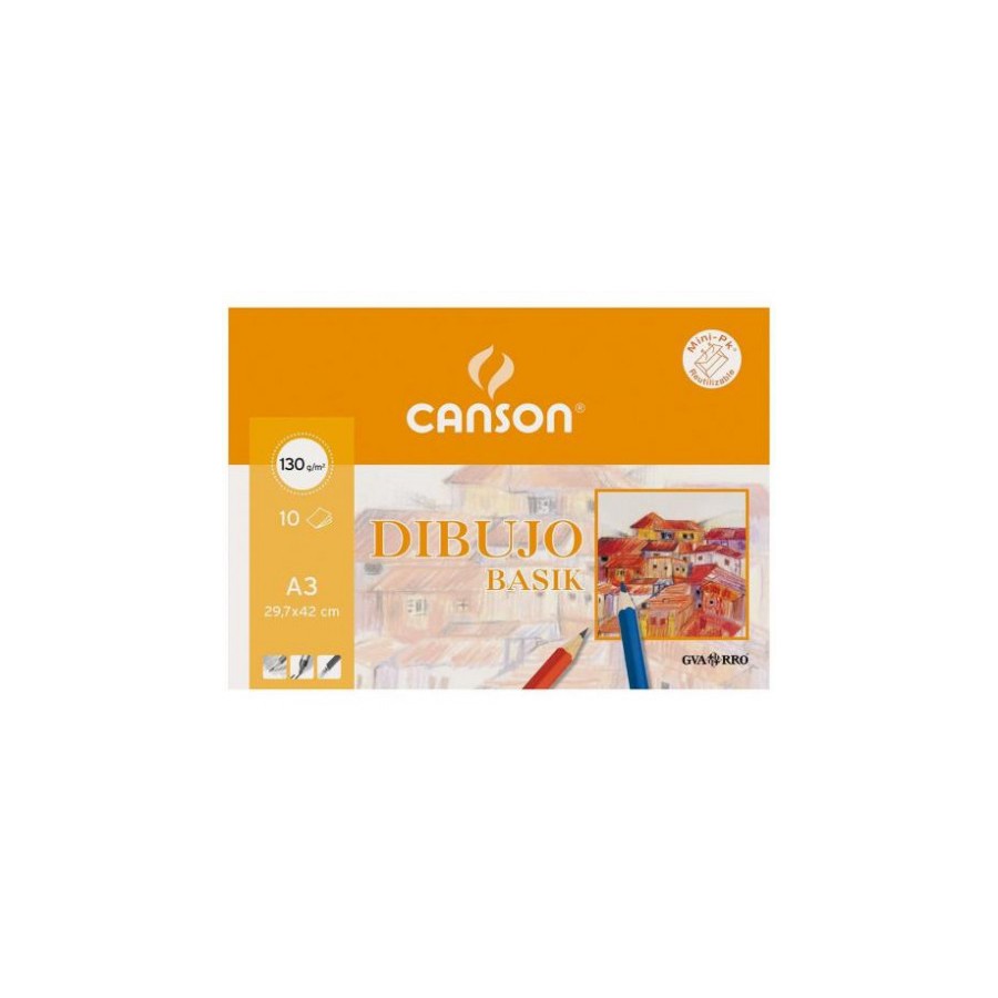 4880-BLOC MINIPACK 10 HOJAS BASIK 130G A3 GUARRO CANSON C200403159 4880-BLOC MINIPACK 10 HOJAS BASIK 130G A3 GUARRO CANSON C200403159