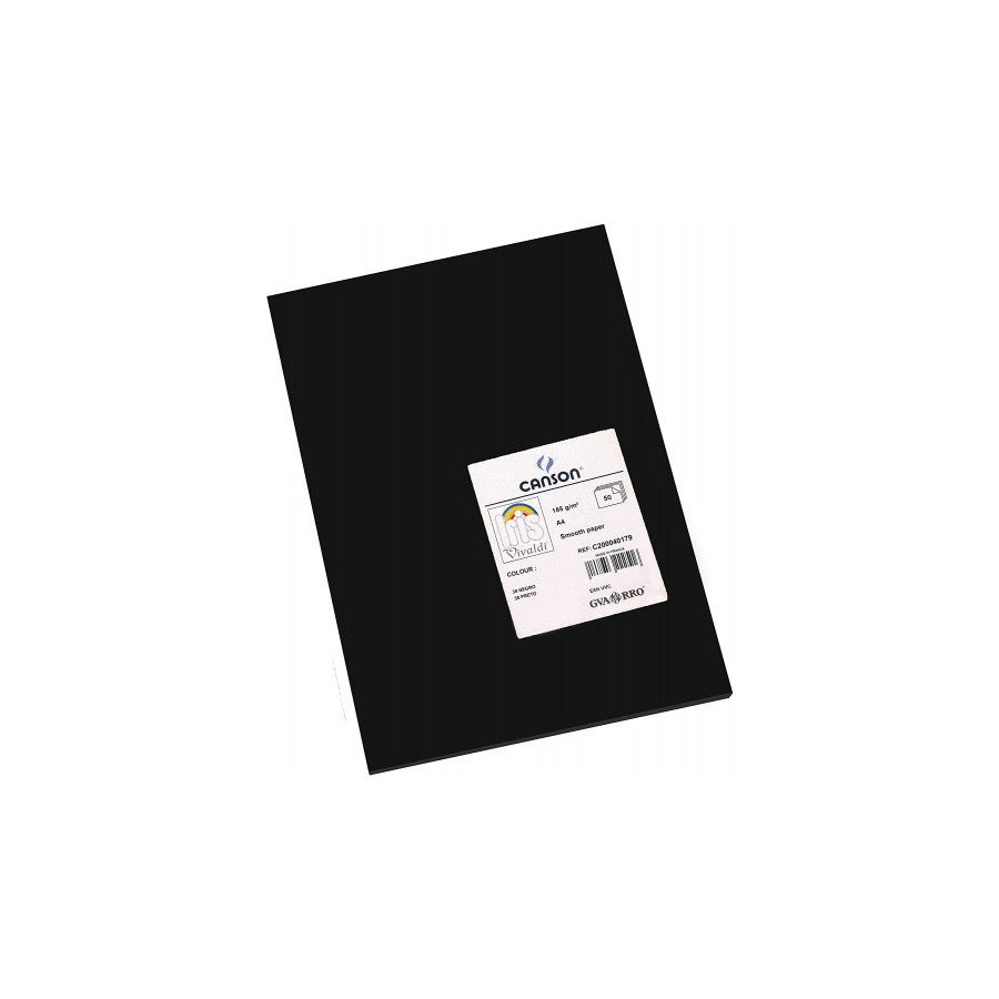 4898-PAQUETE 50 HOJAS CARTULINA IRIS A4 185G NEGRO GUARRO CANSON C200040179 4898-PAQUETE 50 HOJAS CARTULINA IRIS A4 185G NEGRO GUARRO CANSON C200040179