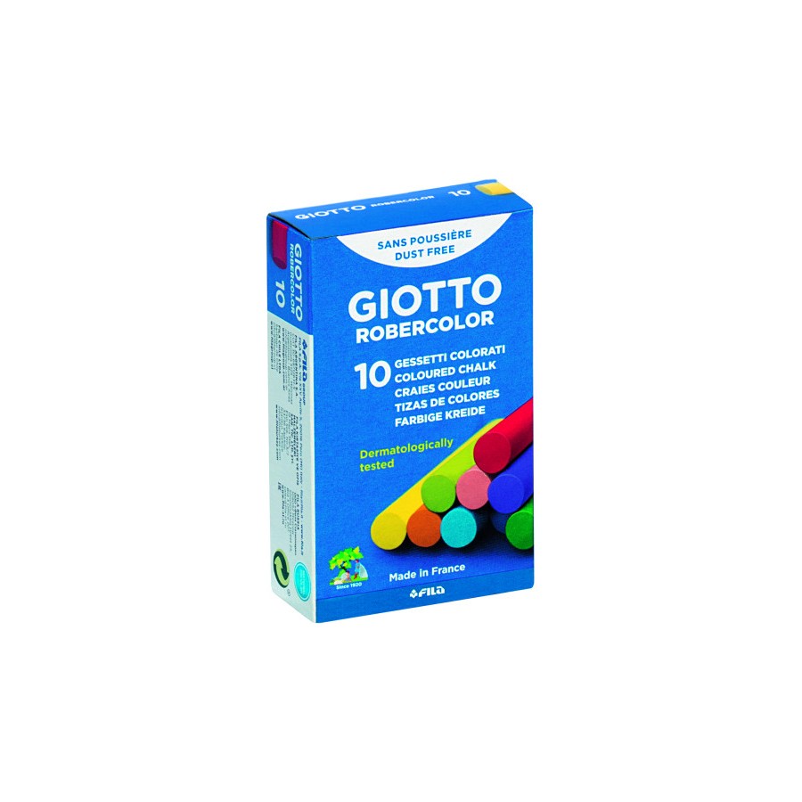 4913-CAJA 10 TIZAS COLORES SURTIDOS GIOTTO F538900 4913-CAJA 10 TIZAS COLORES SURTIDOS GIOTTO F538900