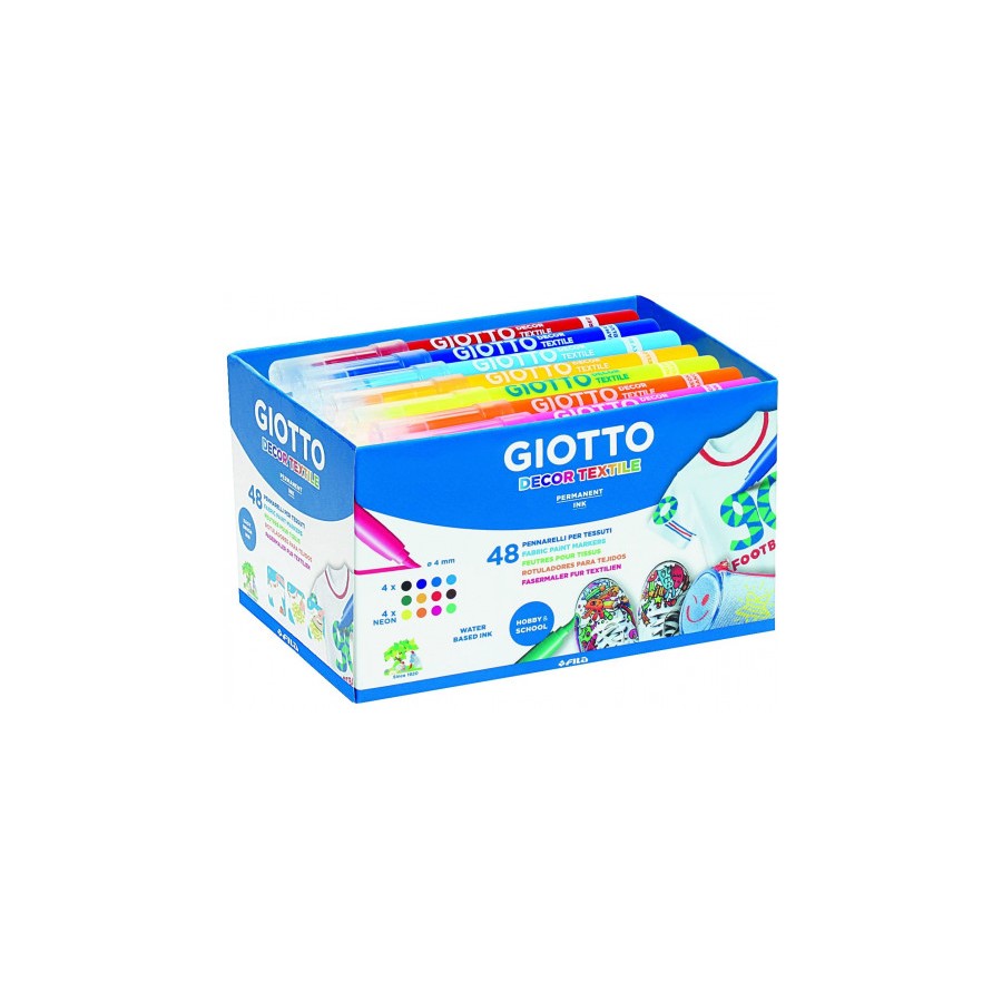 4918-PACK 48 MARCADORES DECOR TEXTIL COLES GIOTTO F494700 4918-PACK 48 MARCADORES DECOR TEXTIL COLES GIOTTO F494700