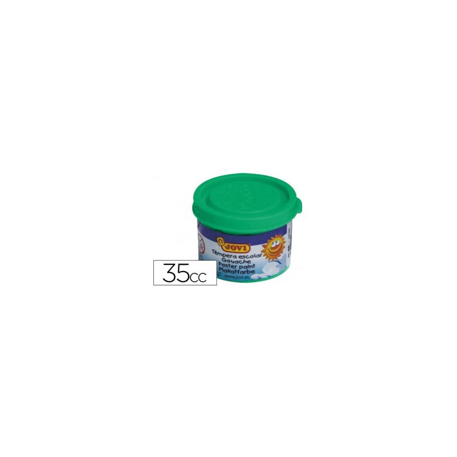 4977-ESTUCHE TEMPERA ESCOLAR 5 BOTES 35 ML - VERDE MEDIO JOVI 50317