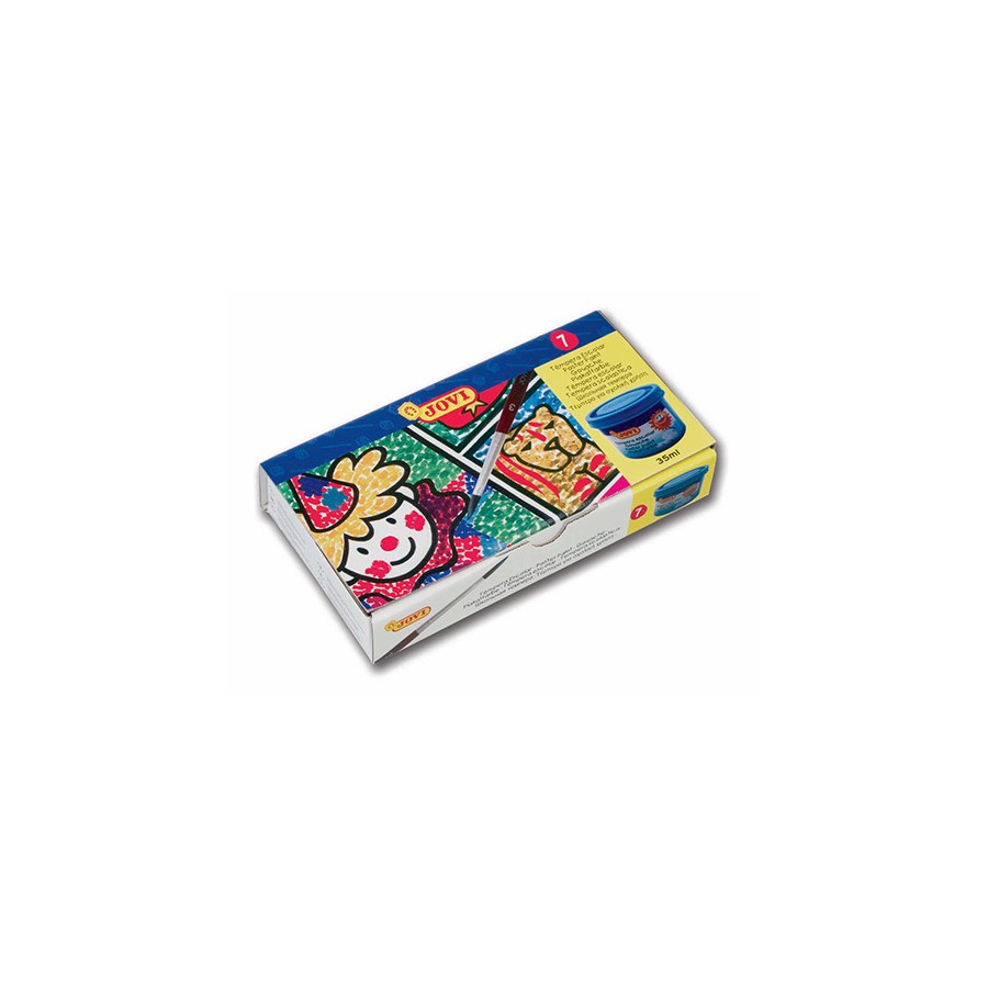 4984-ESTUCHE TEMPERA ESCOLAR 7 BOTES 35 ML COLORES SURTIDOS + PINCEL JOVI 507 4984-ESTUCHE TEMPERA ESCOLAR 7 BOTES 35 ML COLORES SURTIDOS + PINCEL JOVI 507