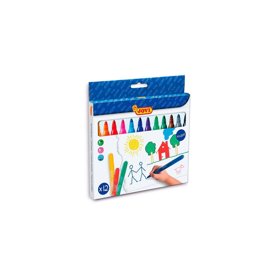 4986-ESTUCHE 12 ROTULADORES MAXI COLORES SURTIDOS JOVI 1712 4986-ESTUCHE 12 ROTULADORES MAXI COLORES SURTIDOS JOVI 1712