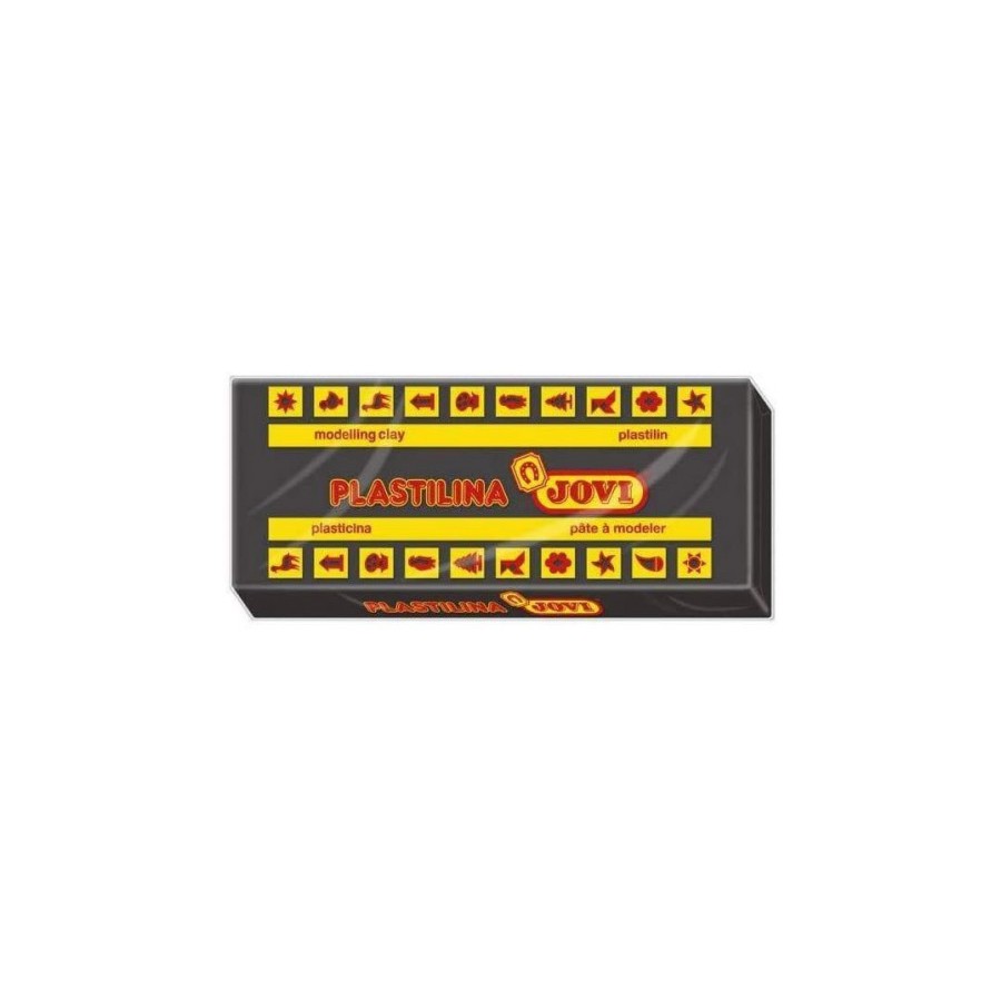 5020-CAJA 15 PASTILLAS PLASTILINA 150 G - NEGRO JOVI 7115