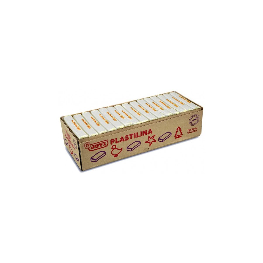 5021-CAJA 15 PASTILLAS PLASTILINA 350 G - BLANCO JOVI 7201 5021-CAJA 15 PASTILLAS PLASTILINA 350 G - BLANCO JOVI 7201