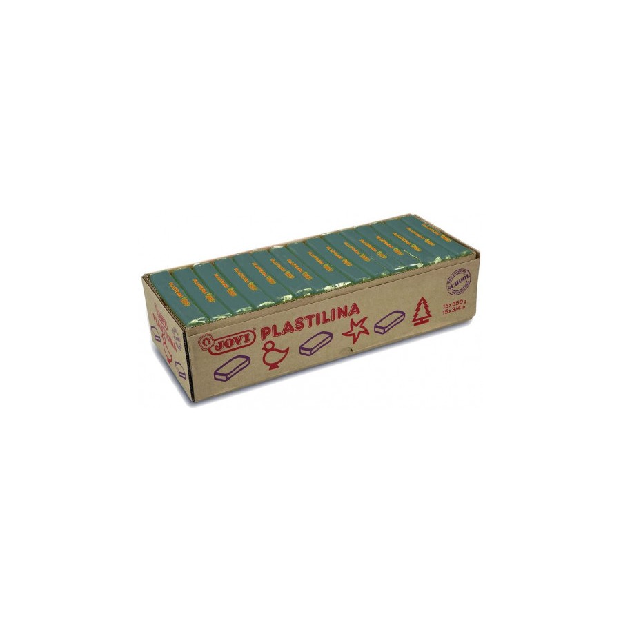 5031-CAJA 15 PASTILLAS PLASTILINA 350 G - VERDE OSCURO JOVI 7211 5031-CAJA 15 PASTILLAS PLASTILINA 350 G - VERDE OSCURO JOVI 7211